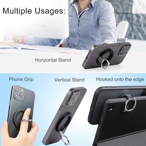 Experience Unmatched Elegance and Functionality with the EI Sonador Magnetic Phone Grip – Premium Transparent Gold Diamond Ring Holder for i Phone 14 Plus, 13, 12 Pro Max & Mini – Ideal for Effortless Selfies and Hands-Free Use, Enhanced Mag Safe Compatibility, Lightweight Removable Design for Ultimate Convenience