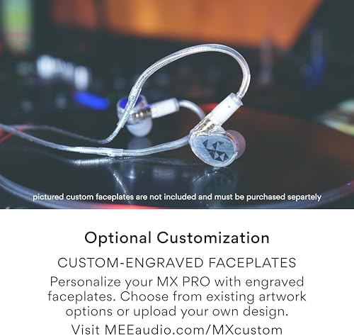 MEE audio MX1 PRO Dynamic Driver In-Ear Monitor Headphones – Professional Quality Sound Isolation Earbuds with Memory Wire Comfort, Detachable Cables, and Transparent Design for Musicians and Audiophiles – Exceptional Audio Clarity for Live Performances and Studio Sessions