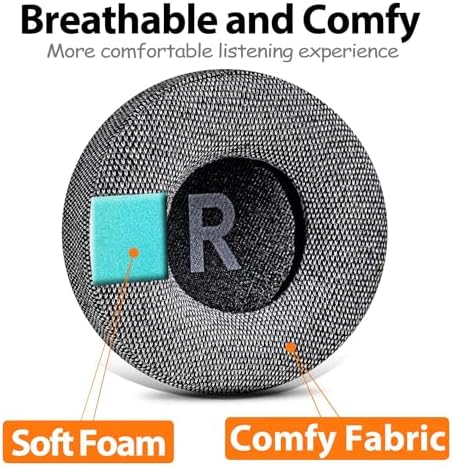 Upgrade Your Jabra REVO Headphones with TRANSTEK Premium Memory Foam Earpads – Luxurious Hybrid Velour for Ultimate Comfort, Effortless Installation, and Exceptional Sound Isolation for Audiophiles and Casual Listeners