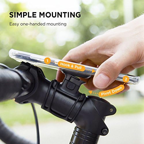 Ottie Active Edge™ Go Bike Phone Holder Bar Mount – Universal Smartphone Mount for i Phone & Samsung – Secure 360-Degree Rotation for Hands-Free Navigation – Durable Design for Cyclists – Effortless Installation for All Bike Handlebars – Elevate Your Ride with Enhanced Compatibility and Safety