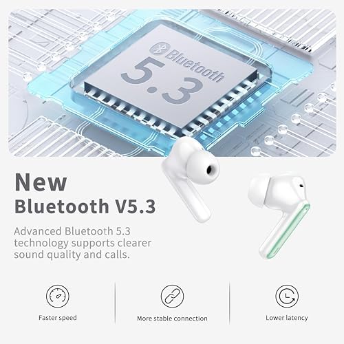 Premium Bluetooth 5.3 Wireless Earbuds with Hi-Fi Stereo Sound and Deep Bass – 40-Hour Playtime, 4 ENC Noise Cancelling Mics, IP7 Waterproof Design, Dual LED Display, Stylish Green Finish for Enhanced Audio Experience and Active Lifestyles