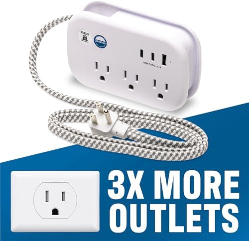 Ultimate Cruise Power Strip with 3.3 ft Extension Cord & Fast Charging USB Ports – Non-Surge Design for Seamless Connectivity on Carnival, Princess & Major Cruise Lines (2025/2026) – Essential Travel Accessory for All Devices