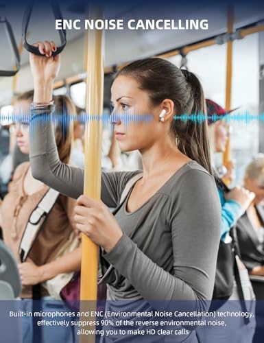 Unleash Superior Sound Quality with ACAGET Wireless Earbuds – Premium Bluetooth Headphones Compatible with i Phone 16, 15 Pro Max, 14 Plus, 13, 12 & Samsung Galaxy S25 Ultra – Advanced Noise-Canceling Microphone for Unmatched Call Clarity – All-Day Playtime with Ergonomic Comfort for Effortless Listening on the Go