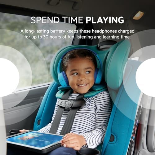 Belkin Sound Form Mini Kids Wireless Bluetooth Headphones – Safe 85 d B Volume Control, 30-Hour Playtime, Built-In Microphone – Lightweight On-Ear Style for i Phone, i Pad, Fire Tablet & More – Ideal for Learning, Entertainment & Safe Listening