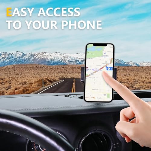 2024-2025 Jeep Wrangler JL Magnetic Phone Mount – Adjustable 360° Dashboard Cradle for Secure Navigation and Hands-Free Use – Sleek Black Finish for Enhanced Interior Style – Quick Installation for Optimal Driving Safety and Convenience