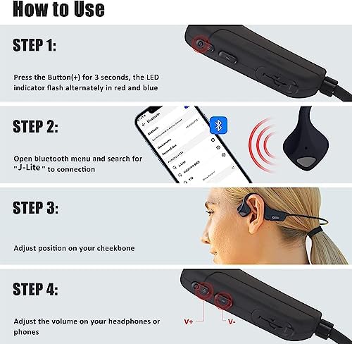 Revolutionary Waterproof Bone Conduction Bluetooth Earbuds – Open-Ear Design Perfect for Active Lifestyles with Youth Whisper Technology and Integrated Microphone for Superior Sound Clarity and Effortless Hands-Free Calls