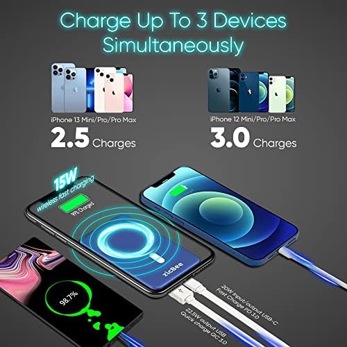 Discover the 10000 m Ah Mag Safe Power Bank – Your Ultimate Portable Charger for i Phone 15/14/13/12 Models in Striking Blue, Featuring 22.5 W PD Fast Charging for Rapid Power Up – Seamless Magnetic Wireless Charging Compatible with i Pads and Air Pods, Perfect for On-the-Go Use and Enhanced Mobility.