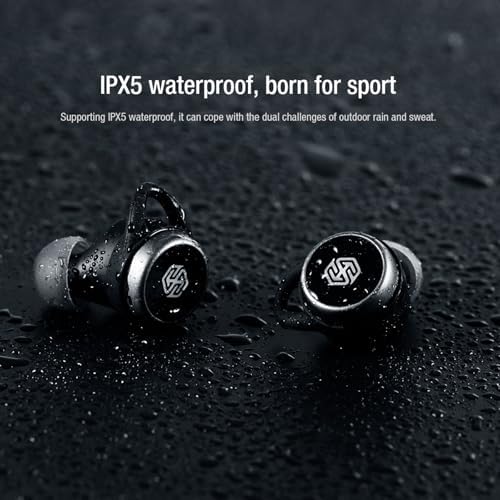 Nillkin TW004 Bluetooth 5.0 Wireless Earbuds – Advanced IPX5 Waterproof Noise Cancelling Headphones for Active Users, Premium Sound Experience, and All-Day Comfort with Portable Charging Case for On-the-Go Music Lovers