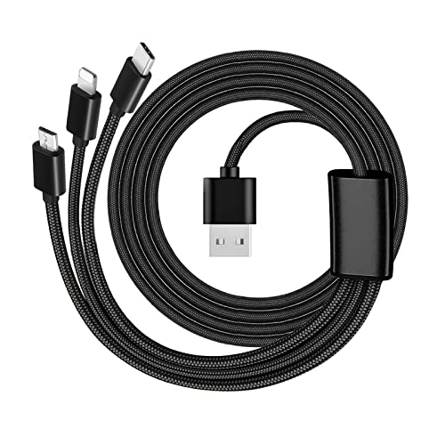 Universal 3-in-1 USB Charging Cable for Apple Devices – Fast Charge Technology for Apple TV 4 K Remote, i Pads, and Air Pods – Compact, Durable Multi-Device Power Cord for Home and Travel Use – Simplify Your Charging Needs with Enhanced Compatibility and Speed