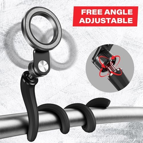 Flexible Gym Phone Holder for Peloton Treadmill Spin Bike – Gooseneck Magnetic Phone Mount for iPhone MagSafe Samsung, Wrap Around Phone Stand for Stroller/Desk/Shopping/Women Men Gym Gifts – Enhanced Compatibility and Speed