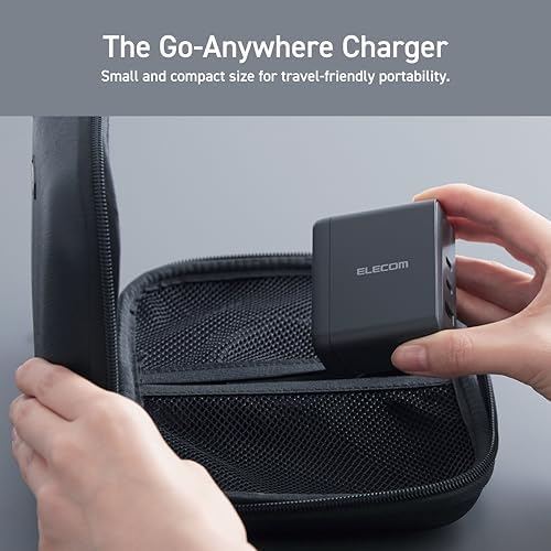 Ultra-Fast ELECOM 150 W USB-C Wall Charger Block – Compact Multi-Port Ga N II Adapter for Rapid Charging of Laptops, Tablets, i Phones & More – Enhanced Safety Features for All Devices – Perfect for On-the-Go Charging Solutions