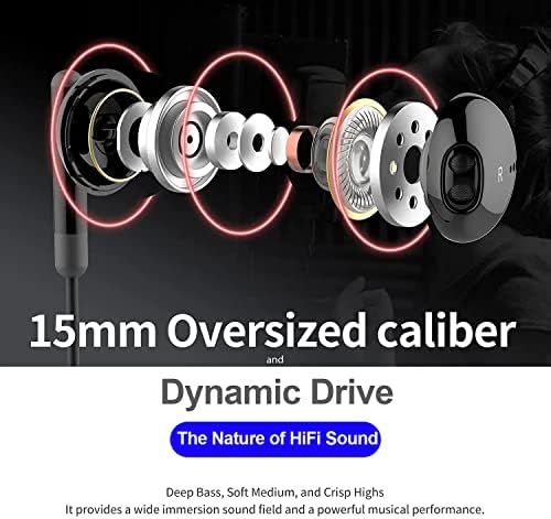 High-Fidelity 6 Pack Wired Earbuds – Immersive Heavy Bass Headphones with Superior Noise Isolation for i Phone, Android, and Laptops – Ergonomic In-Ear Design for All-Day Comfort and Crystal-Clear Sound – Perfect for Commuters, Fitness Enthusiasts, and Music Lovers