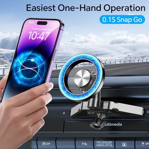Transform Your Driving Experience with the Kaistyle Mag Safe CD Phone Holder – Secure Magnetic CD Slot Mount for i Phone 12-16 Pro Max and All Smartphones, Effortless Tool-Free Installation, 360° Rotatable Design for Enhanced Visibility and Safety, The Ultimate Hands-Free Car Accessory for Modern Drivers