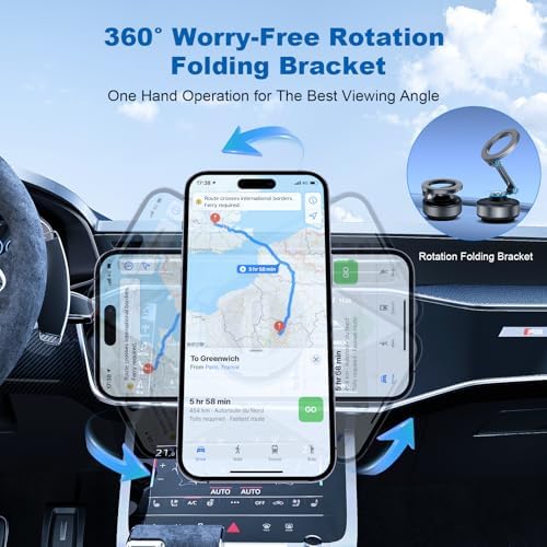 Revolutionary 360-Degree Electric Magnetic Suction Phone Holder – Universal Mount for i Phone 12-16, Ideal for Car, Shower, and Home Use – Secure, Hands-Free Convenience with Enhanced Stability and Modern Design