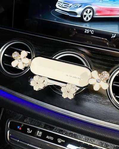 Elegant White Flower Air Vent Phone Holder by BNTR – Stylish Car Cellphone Mount for Smartphones, Perfect Stocking Stuffer Gift – Durable and Functional Vehicle Accessory for Safe Driving and Hands-Free Calls