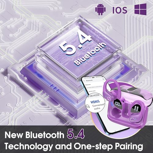 Ultimate Bluetooth 5.4 Wireless Earbuds with 75-Hour Playtime – Ergonomic Deep Bass Sport Headphones with IPX7 Waterproof Rating for Active Lifestyles, Advanced ENC Noise Cancelling Mic for Superior Call Clarity – Ideal for Fitness and Outdoor Activities