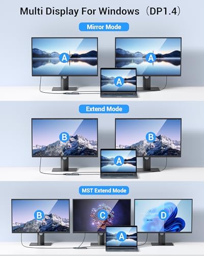 Unleash Your Potential with the LIONWEI 12-in-1 USB-C Docking Station – Ultimate Dual Monitor Adapter for Dell, HP & Surface Laptops – Triple Display Hub Featuring HDMI, Display Port, VGA, 100 W Power Delivery, 4 USB Ports, Ethernet, SD/TF Card Slots & Audio – The Essential Connectivity Solution for Professionals and Creatives on the Move