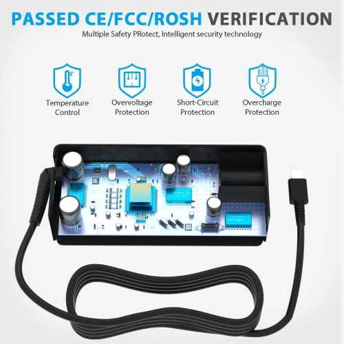 100 W USB-C Laptop Charger for Enhanced Device Compatibility – Universal Power Supply Adapter for Lenovo Think Pad, HP, Mac Book Pro/Air, Acer, MSI, and More – Rapid PD Charging with Reliable 100 W Output for Optimal Performance and Efficiency – CE and FCC Certified Quality Assurance