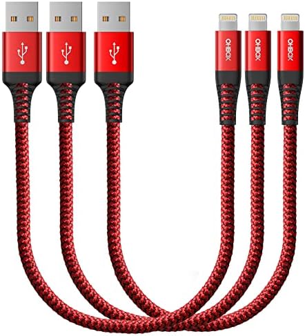 Experience Unmatched Charging Efficiency with the ohbox USB-C to Lightning Cable 3 FT – 3 Pack Fast Charging Braided Cords for i Phone 14/13/12/11 and i Pad – Ultimate Durability and Compatibility for Your Devices