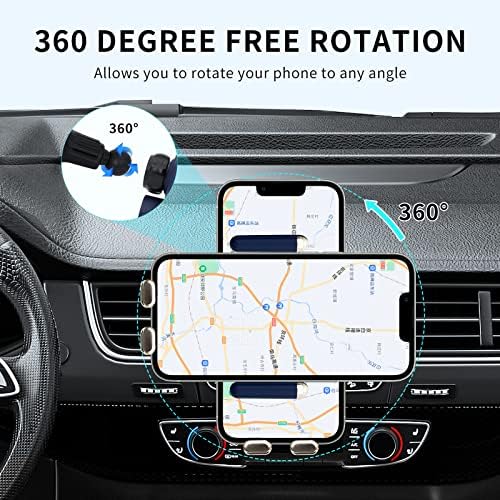 Effortless On-the-Go Charging: 15 W Qi Fast Wireless Car Charger Mount with Smart Sensor Clamping for i Phone & Samsung – Universal Air Vent Holder in Sleek Black for Secure, Convenient Use