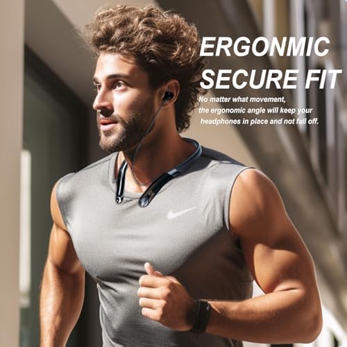 Revolutionary Neckband Bluetooth Headphones with CVC8.0 Noise Cancellation – 35 Hours of Uninterrupted Playtime, IPX5 Sweatproof Design, Magnetic Earbuds for Active Lifestyles – Effortless Pairing and Maximum Comfort for Daily Use