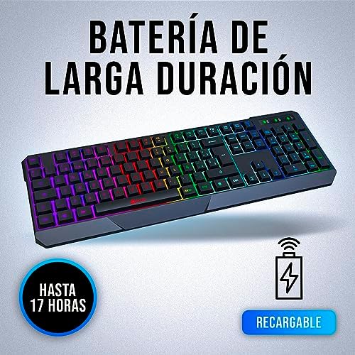 KLIM Chroma RGB Wireless Gaming Keyboard – Ultimate Performance with Long-Lasting Rechargeable Battery, Quick Typing & Water-Resistant Design for PC, PS5, PS4 & Mac – Elevate Your Gameplay with Stunning Backlighting & Enhanced Compatibility