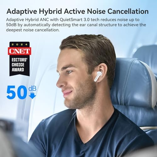 Unleash Superior Sound with Ear Fun Air Pro 4 Wireless Noise Cancelling Earbuds – Advanced Adaptive Hybrid Tech, Qualcomm Snapdragon Sound & apt X™ Lossless Audio for Exceptional Clarity – 52-Hour Playtime & Bluetooth 5.4 for Seamless Connectivity – Ideal for Music Lovers & Professional Calls