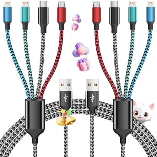 Revolutionary 240 W USB C to Lightning Multi-Charging Cable – 5 FT 4-in-1 Design with Integrated LED Indicator for i Phone 16/15/14/13, Laptops, and More – Ultimate Fast Charging Solution with Enhanced Compatibility for All Devices