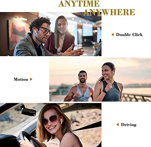 Elevate Your Sound Experience with Premium Bluetooth 5.0 Wireless Earbuds – Noise-Cancelling, IPX8 Waterproof, and Fast-Charging In-Ear Headphones for Crystal Clear Audio on Apple, Samsung, and Android Devices (Black) – Ultimate Comfort and Durability for Everyday Adventures