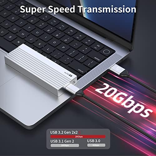 Premium SAN ZANG MASTER M.2 NVMe SSD Enclosure Adapter – High-Speed 20 Gbps USB-C 3.2 Gen2 x2 with Durable Aluminum Design for NVMe PCIe M-Key SSDs (2230/2242/2260/2280) – UASP & TRIM Support for Enhanced Data Transfer and Portability