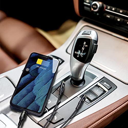 Versatile 3 in 1 Braided USB Charging Cable – 2 Pack, Fast 3.5 A Charge, 6 ft Length, Compatible with i Phone 15/14/13/12/11/X/8/7, Samsung Galaxy, Google Pixel, and More – Durable Multi-Device Charger for Home, Office, and Travel