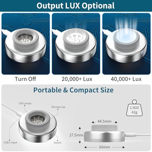 Eco-Friendly Solar Watch Charger for Men and Women – Quick Charge LED UV Light, 8-Hour Auto Shut-Off, Universal Compatibility with Casio, Seiko, Garmin & More – Stylish Black Design with Interchangeable Caps for Ultimate Convenience and Adventure-Ready Power