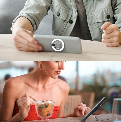 Magnetic Phone Ring Stand Holder Cell Phone Ring Holder 360 Degree Rotation Finger Ring Grip Adjustable Kickstand & Magnet Wireless Charging for iPhone 14 Plus 13 12 Pro Max Mini Accessories – White – Enhanced Compatibility and Speed