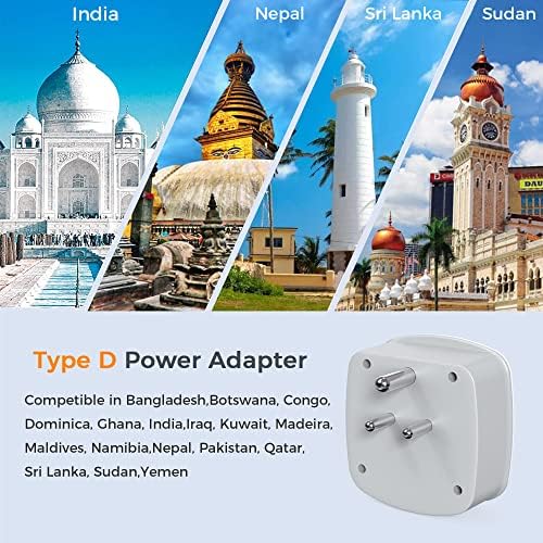 Ultimate TESSAN Type G UK Travel Plug Adapter with Dual USB Fast Charger Ports – Compact US to UK Power Converter for Effortless Global Connectivity in Scotland, London, Ireland, Kenya, Dubai & Qatar