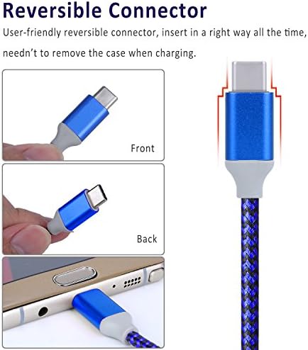 10 ft USB C Fast Charging Cable 3-Pack – Durable Nylon Braided Type C Charger for Android & i Phone 16/15 Pro Max, Samsung Galaxy S25/S24/S23 – Enhanced Performance, Versatile Compatibility & Rapid Data Transfer