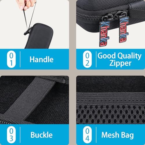 Khanka Premium Hard Travel Case for Anker Mag Go 6.6 k/10 k Power Banks & USB-C Adapters – Ultimate Protection & Organization on the Go, Shockproof Design with Soft Lining for Scratch Prevention, Lightweight & Compact Travel Accessory, Secure Zipper Closure for Safe Storage