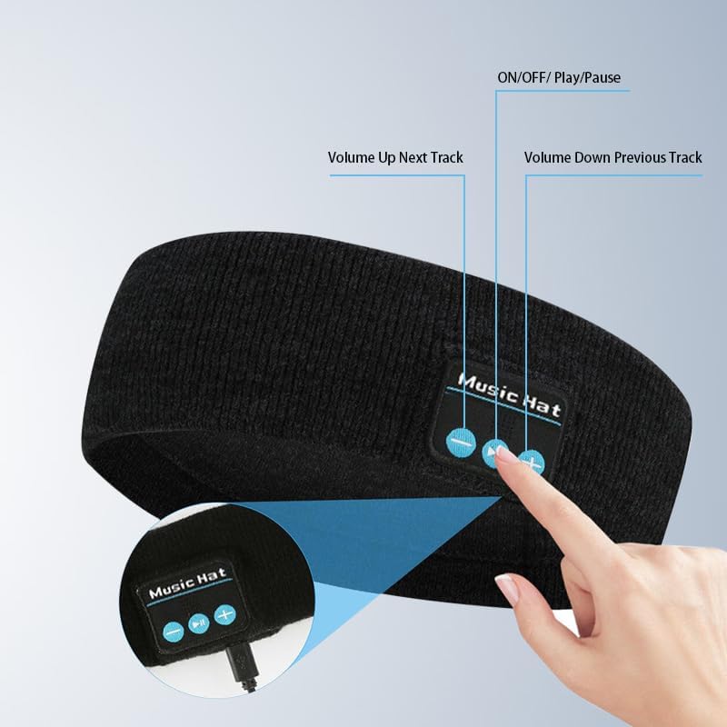 Wireless Bluetooth Sleep Headband Headphones – Ultra-Thin HD Speakers for Comfort and Quality Sleep, Perfect for Meditation, Travel, and Active Lifestyles – Enhance Your Sleep and Focus with Premium Sound
