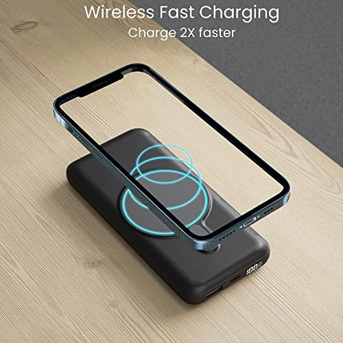 Ultimate 20000 m Ah 20 W USB-C Wireless Magnetic Power Bank for i Phone 12-16 – Fast Charging, Lightweight Design, Seamless Magnetic Attachment for On-the-Go Convenience