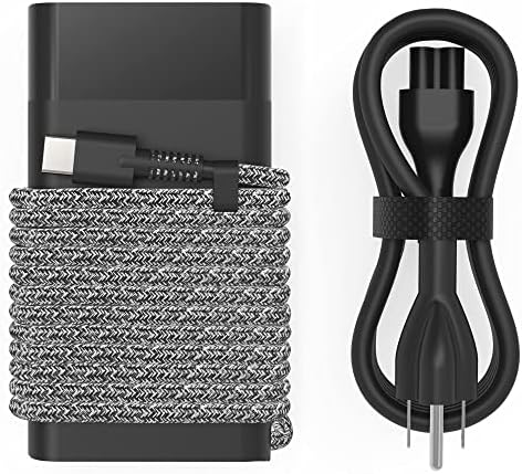 65 W USB-C Laptop Charger for HP Spectre, Elitebook & More – Ultra-Fast Charging Power Adapter with Safety Features for Travel & Home Use, Compatible with Envy, Omnibook & Chromebook Models