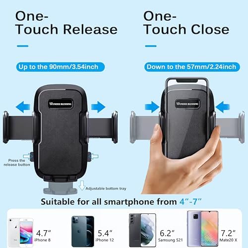 Ultimate 360-Degree Adjustable Car Phone Holder – Hands-Free Mobile Mount for Android/i Phone – Washable, Reusable & Compatible with All Devices – Ensures Safety & Convenience on the Road