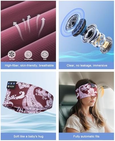 Ultimate Bluetooth 5.4 Sleep Headband Headphones – Designed for Side Sleepers, Unmatched Comfort for Active Lifestyles, Superior Sound Quality, Ergonomic Fit for Enhanced Relaxation, Ideal Tech Gift for Music and Podcast Enthusiasts