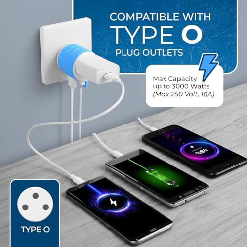 OREI Switzerland Travel Plug Adapter with Dual USB Ports – Ultimate Type J Charging Solution for USA Devices – Fast, Efficient Power for i Phones, Laptops, Tablets & More – Essential Travel Accessory for Hassle-Free Connectivity