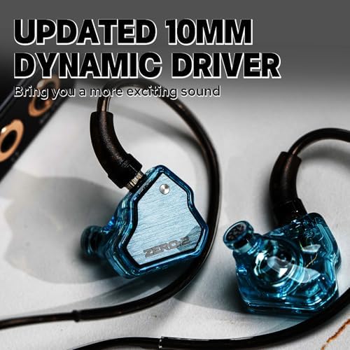 Elevate Your Sound Experience with Linsoul 7 Hz x Crinacle Zero Wired IEM: Premium 10 mm Dynamic Driver Earbuds with OFC Cable & Microphone – Ideal for Gamers and Audiophiles – Stylish Blue Design for Ultimate Comfort and Versatility