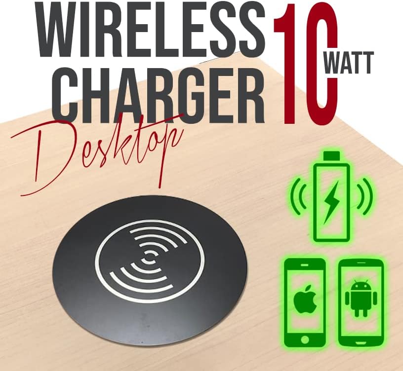 Elevate Your Workspace with the Ultimate 10 W Fast Wireless Charger – Universal Desktop Power Hub for All Smartphones, Featuring USB Connectivity and Superior Safety Mechanisms for Rapid Device Charging and Stylish Organization