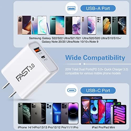 5 Pack Boxeroo USB-C Wall Charger Block – Dual Port PD Fast Charging Adapter for i Phone 15 Pro Max, Google Pixel 6/5, Samsung Galaxy – Universal USB-C Plug for Rapid Device Charging – Compact, Durable, and Travel-Friendly