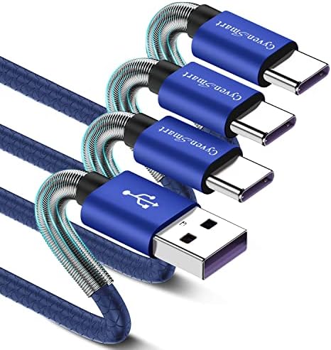 Elevate Your Charging Efficiency with the 3-Pack 6 ft TPE USB-C Charger Cord for Samsung Galaxy Series – Fast 3 A Power Delivery & Enhanced Durability for Seamless Connectivity with A32, A12, A20, Note 20, LG Devices and More