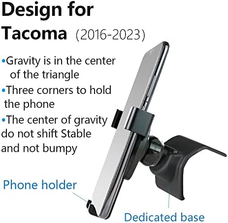 Secure Mobile Phone Mount for 2024-2025 Toyota Tacoma – Custom Fit for Limited, TRD Pro & Trailhunter Models | 14-Inch Screen Compatible Dash Holder | Effortless Installation & Enhanced Driving Safety | Sleek Design for Modern Interiors | Premium Quality Car Accessory