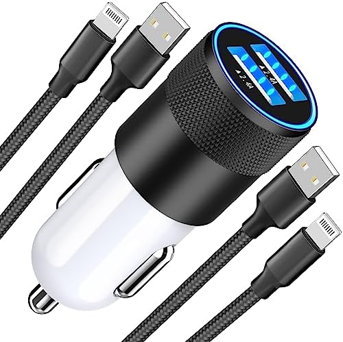 Braveridge 66 W Dual Port USB-C Car Charger for i Phone 16 – MFi Certified Fast Charging with Type-C Braided Cable – Enhanced Compatibility for i Phone 16/16 Pro Max/15/15 Pro/i Pad – Ideal for Road Trips and On-the-Go Power Solutions