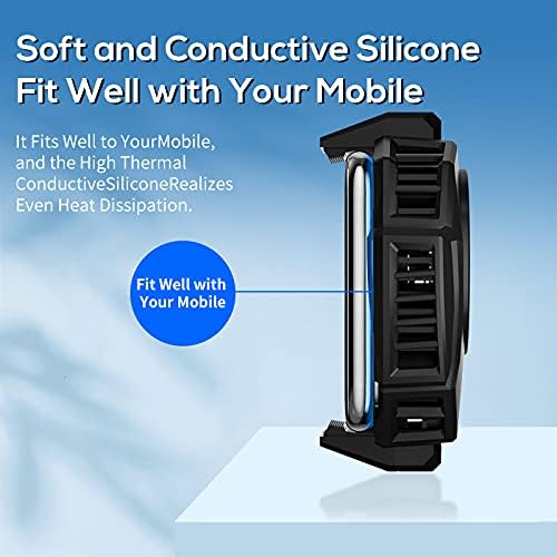 Neveika Phone Cooler, Cellphone Radiator with Dual Semi-Conductor Cooling Chip, Mobile Phones with a Width of 6 to 8 cm for Tiktok Live Streaming, Outdoor Vlog, Mobile Gaming. – Enhanced Compatibility and Speed