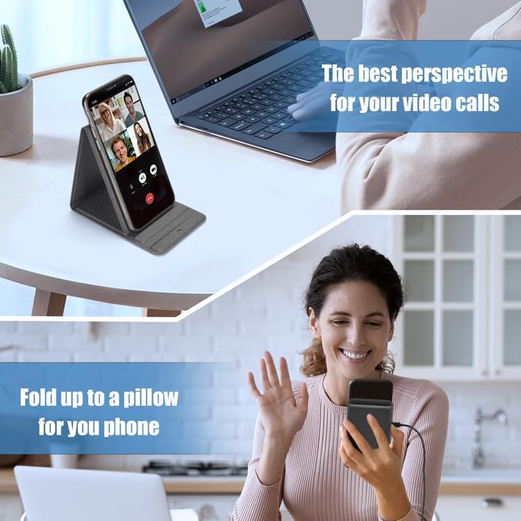 Compact Foldable Wireless Phone Charger with 15 W Fast Charging – Ultimate Portable Phone Holder for i Phone 15/14/13/12 Pro/XS/8 Plus & Samsung Galaxy S23/S22/S21/Note 20 – Effortless Charging on the Go with Enhanced Compatibility and Modern Design